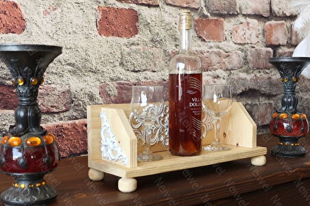 Neiwel Vintage Senna Naturel Ahşap Bar Raf