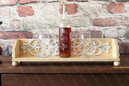 Neiwel Vintage Tenna Naturel Ahşap Bar Raf