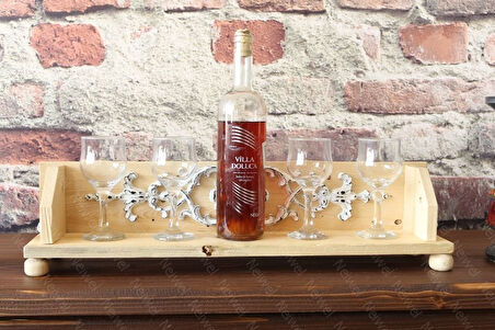 Neiwel Vintage Suen Naturel Ahşap Bar Raf