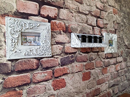 Neiwel Vintage Vien Eskitme Beyaz Ahşap Raf