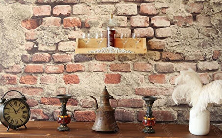 Neiwel Vintage Meira Naturel Ahşap Bar Raf