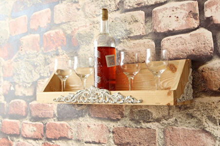 Neiwel Vintage Meira Naturel Ahşap Bar Raf