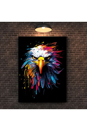 Neon Eagle Kanvas Tablo