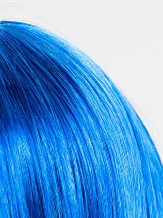 Mavi Renk Uzun Parti Peruğu