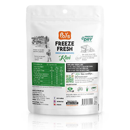 Nessiworld Pol s Freeze Fresh Dondurularak Kurutulmuş Kivi 20 g