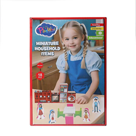 Nessiworld ONY-407 Ahşap Minyatür Ev Eşyaları -Onyıl Oyuncak