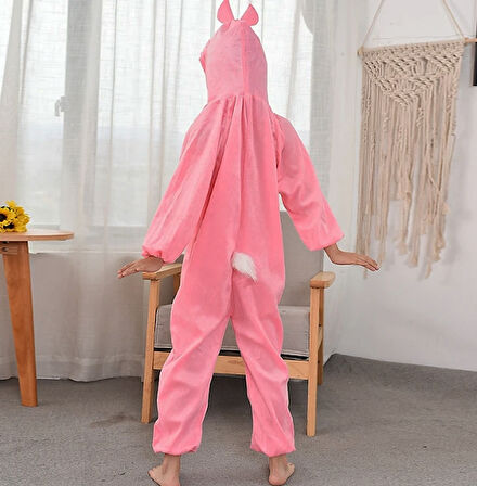 Nessiworld Çocuk Tavşan Kostümü Pembe Renk 4-5 Yaş 100 cm