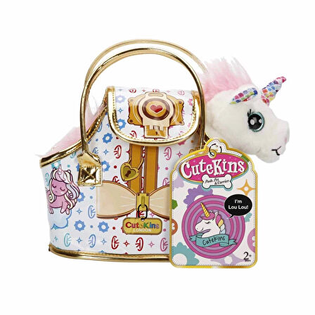 Nessiworld Cutekins Taşıma Çantalı Peluş Unicorn Lou Lou