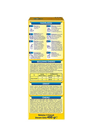 Nessiworld Bebelac Bebek Devam Sütü No4 400 Gr