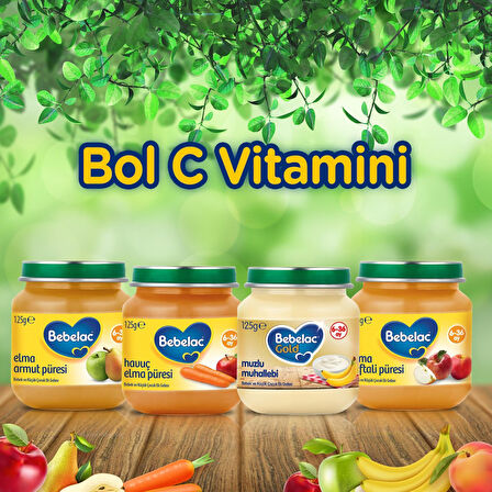 Bebelac Havuç Elma Püreli Kavanoz Maması 125 Gr