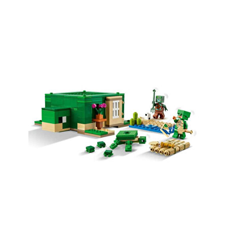 NessiWorld 21254 LEGO® Minecraft® Kaplumbağa Plaj Evi 234 parça +8 yaş