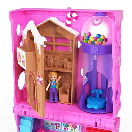 Nessiworld  HNB03 Polly Pocket Pollyville Şeker Dükkanı Oyun Seti