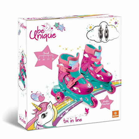 Unicorn Desenli Inline 3 Tekerlekli Paten