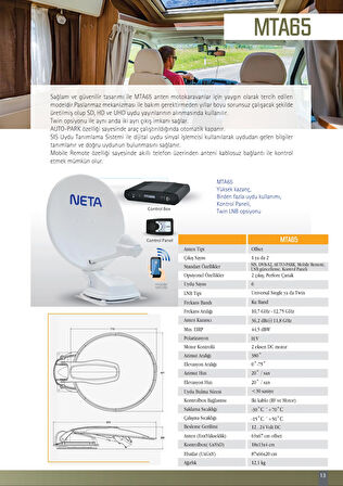 Neta MTA 65 Uydu Anten Seti OTOMATİK