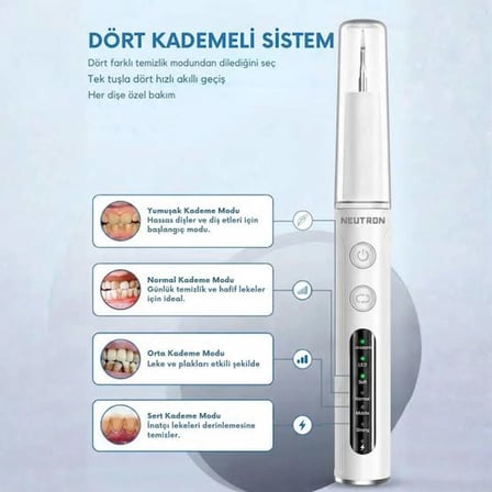 Neutron Şarjlı Ultrasonik Diş Tartarı Temizleyici ve Beyazlatıcı, Evde Profesyonel Ağız Bakımı