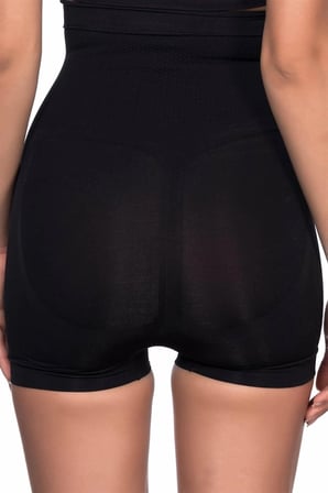 Nevamel® Siyah Mi Emay 2055 Yüksek Bel Masajlı Boxer Korse (Kod:2055)