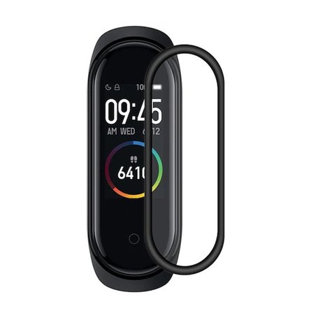 Nevamel Xiaomi Mi Band 6-Mi Band 5 3D Kavisli Full Kaplama Koruyucu-(5775)