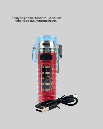 Nevamel® Rüzgar Geçirmez Elektrikli Çakmak Hayatta Kalma Tasarımlı