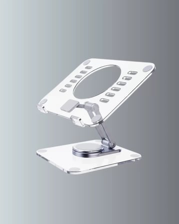 Nevamel® Katlanabilir Tablet Standı Ayarlanabilir Kaymaz Şeffaf Tasarım