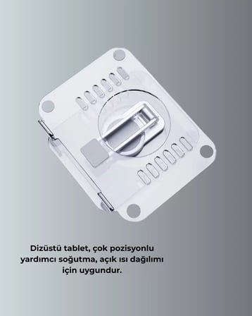 Nevamel® Katlanabilir Tablet Standı Ayarlanabilir Kaymaz Şeffaf Tasarım