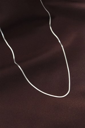 Nevamel® Çelik Gümüş Renk 60 cm İnce İtalyan Zincir Kolye 5886