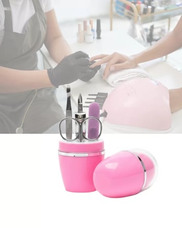 Nevamel® Tırnak Bakım Manikür Pedikür Seti 4 Parça Pembe Minimal ve Dayanıklı Yeni Nesil