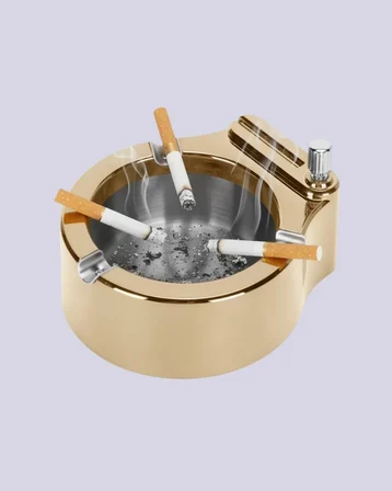 Nevamel® Çakmak Entegreli Küllük Yeniden Doldurulabilir Metal Gövde Yeni Nesil