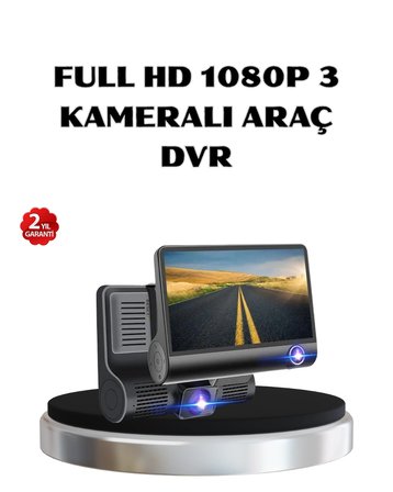 Nevamel Full HD Araç Kamerası 3’lü 4.0” Ekranlı ve HDR Gece Görüşlü