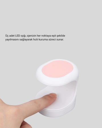 Nevamel® Taşınabilir Mini Oje Kurutma Makinesi 16W UV LED Hızlı Etkili Kurutucu