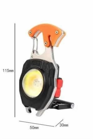 Nevamel 7 Modlu Mini Led Lamba Anahtarlık USB Şarjlı Kamp İçin Taşınabilir