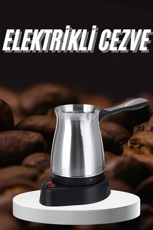 Nevamel® Paslanmaz Çelik Türk Kahvesi Makinesi 6 Fincan Kpasiteli Elektrikli Cezve