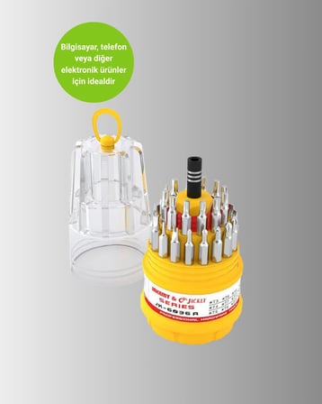 Nevamel® Kompakt Tornavida Seti Elektronik Cihaz Tamiri İçin