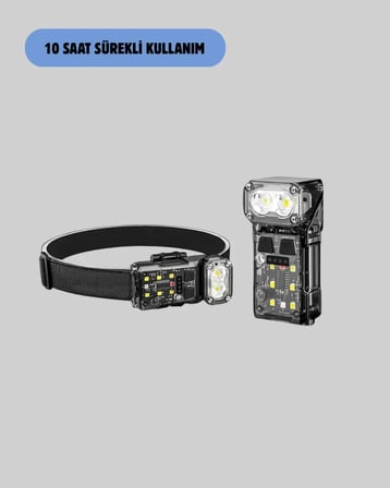 Nevamel® Sensörlü LED Kafa Feneri Şarj Edilebilir Manyetik Eller Serbest Yeni Nesil