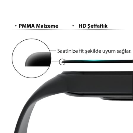 Nevamel Sm Galaxy Watch 4 40mm 3D Full Kaplama Ekran Koruyucu PET+PMMA-(5775)