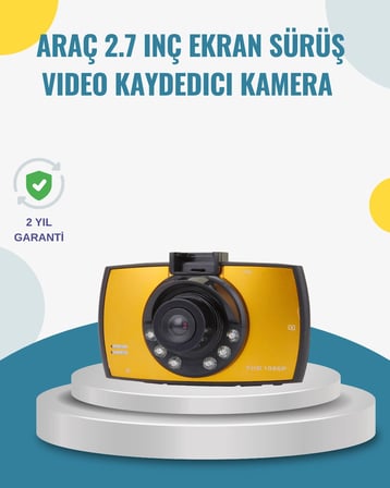 Nevamel® Araç İçi HD DVR Kamera G Sensor ve Hareket Algılama Özellikli