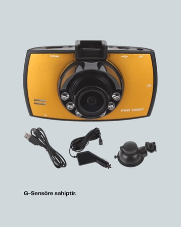 Nevamel® Araç İçi HD DVR Kamera G Sensor ve Hareket Algılama Özellikli