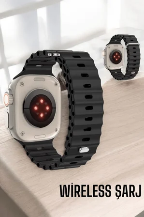 Nevamel 45 MM Gri Kasa Ultra Akıllı Saat Sesli Görüşme Sağlık Takibi Suya Dayanıklı