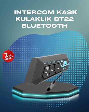 Nevamel® BT22 Kask Bluetooth Kulaklık Su Geçirmez Motosiklet İletişim Sistemi