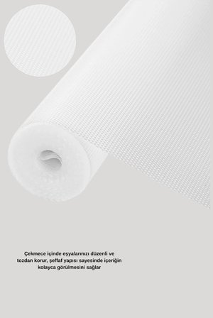 Nevamel® 10 Metre Silikon Tabanlı Şeffaf Çekmece Düzenleyici Aparat
