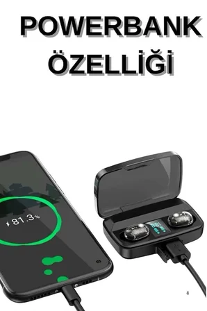 Nevamel Dijital Göstergeli Bluetooth Kulaklık Kablosuz TWS Stereo Bluetooth 5.0