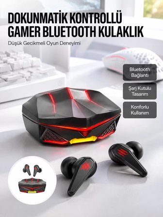 Nevamel® Bluetooth Kulaklık HD Ses Kaliteli Işıklı Metal Kasa Ios Android Uyumlu Mikrofonlu Yeni Nesil