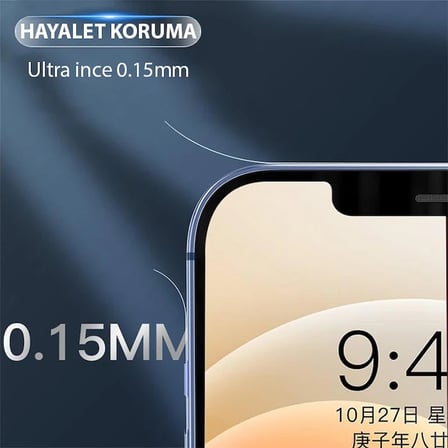 Nevamel ALLY iPhone 15 Plus Hidrojel Hayalet Yan Alt Üst Kaplama Koruyucu Film-(5775)