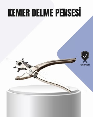 Nevamel® Kemer Delme Pensesi Çok Amaçlı 6 Farklı Delik Boyu Ayarlı Deri Delme Aleti