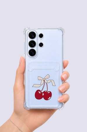 Nevamel® Samsung Galaxy S26 Ultra Kartlıklı Kiraz Desenli Kılıf