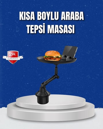 Nevamel® Ayarlanabilir Araç İçi Bardaklık Tepsisi 9 İnç Geniş Alan ve Telefon Standlı