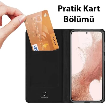 Nevamel Dux Ducis SM Galaxy S23 Plus Kılıf Skin Pro Series Flip Cover Kapaklı Kılıf-(5775)
