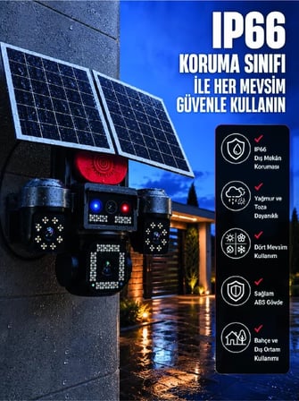 Nevamel® Uzaktan Canlı İzleme Destekli 4 Kameralı Akıllı Güvenlik Kamera Sistemi