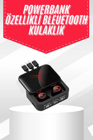 Nevamel Tws Powerbank Kutulu Dijital Göstergeli Bluetooth Kulaklık Kablosuz Kulakiçi Kulaklık