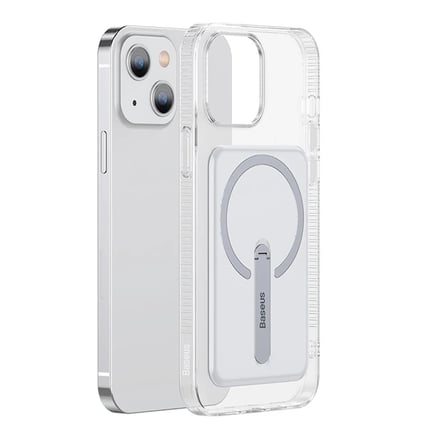 Nevamel Baseus iPhone 13 6.1inç Manyetik Magsafe Standlı Silikon Kılıf-(5775)