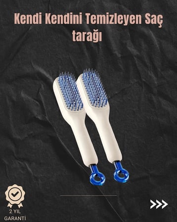 Nevamel® Kendini Temizleyen Hava Yastıklı Saç Tarağı – Düğümsüz Tarama